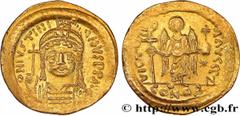 Byzantine coins JUSTINIAN I Type : Solidus  Date : 542-565  Mint name / Town : Constantinople  Metal : gold  Millesimal fineness : 1000  ‰ Diameter : 20  mm Orientation dies : 6  h. Weight : 4,47  g. 