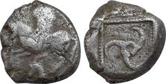 Greek Coins DYNASTS OF LYCIA. Khinakha (Circa 470-440 BC). Stater. Uncertain mint, possibly Limyra. Obv: Pegasos rearing left; pellet below. Rev: Triskeles; monogram; all within incuse circle. SNG von