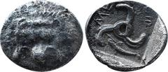 GREEK COINS GREEK COINS KLEINASIEN, LYKIEN. Dynasten (390-360 v.Chr.), 1 gr 12,5mm AR 1/3 Stater (Mithrapata, um 390 v.Chr.). Löwenskalp. Rs.Triskeles, Beiz. Astragalos. BMC 19.32.136; SNG Aul 4246 Rs