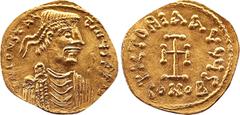 BYZANTINE COINS BYZANTINE Constantine IV Pogonatus AV Tremissis. Constantinople, AD 668-685. ∂ N CONSƮANƮINЧS P P AV, diademed, draped and cuirassed bust right / VICTORIA AVςЧS, cross potent set on gl