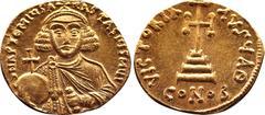 BYZANTINE COINS Byzantine Anastasius II Artemius, 713-715. Solidus (Gold, 18,9 mm, 4.33 g, 6 h), Constantinopolis. D N APTЄMIЧS ANASTASIЧS MЧL Crowned and diademed bust of Anastasius II facing, wearin