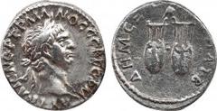 ROMAN PROVINCIAL LYCIA. Trajan (98-117). Drachm. Obv: AYT KAIC NЄP TPAIANOC CЄB ΓЄPM. Laureate head right. Rev: ΔHM ЄΞ YΠAT B. Two lyres; above, owl standing right, head facing. RPC III 2676; SNG von 