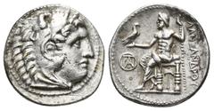 Greek Coins Greek Coins KINGS of MACEDON. Demetrios Poliorketes AR Drachm.Kingdom of Macedon. Demetrios Poliorketes AR Drachm. Miletos, circa 295-4 BC. .In the name of Alexander III 'the Great'. Head 