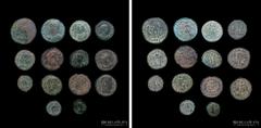 06/ Ancient Start $1 Roma. Lot x 14 coins late empire, different emperors. Including: Constantinus I, Licinius I, Licinius II, Crispus, Constantinus II, Constantius I, Constantius II, Urbs Roma, Magne