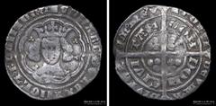 16/ Medieval, Islamic & India Great Britain. Edward III (1327-1377) Groat. 4th Coinage. Pre-Treaty period, series E, London Tower mint. Silver; 25mm; 4.46g. A: + EDWΛRDVS DEI G REX ANGL DNS HIB, crown