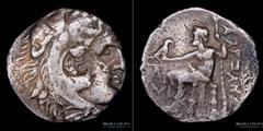 01/ Ancient - Grecia Jonia. Magnesia ad Maeandrum. Ca 225-200 AC. Acuñaciones civicas tardias a nombre de Alejandro III de Macedonia. AR Dracma; 17.5mm; 4.18g. A: Cabeza de Heracles a derecha usando p