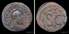 02/ Ancient - Roma Roma Provincial, Seleucis y Pieria, Antioquía (Siria) Macrino (217-218DC) Unidad de bronce. 20.0mm; 5.42g. A: ΑVΤ Κ Μ O CE MAKPINOC, busto laureado a derecha. R: SC dentro de corona