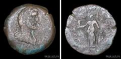 02/ Ancient - Roma Roma Provincial, Alejandría (Egipto) Antonino Pio 138-161DC. Dracma de bronce (año 8: 144-145dc) 33.5mm; 21.50g. A: ΑΥΤ Κ Τ ΑΙΛ ΑΔΡ ΑΝΤOΝЄΙΝΟC CЄΒ ЄΥC, busto laureado a derecha. R: 