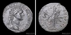 02/ Ancient - Roma Roma. Domiciano 81-96DC, AE Dupondio, Ceca de Roma, 86DC. 26.5mm; 10.76g. A: IMP CAES DOMIT AVG GERM COS XII CENS PER PP, Cabeza radiada a derecha, usando aegis. R: FORTVNAE AVGVSTI