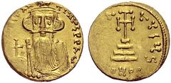 BYZANTINE EMPIRE BYZANTINE EMPIRE Constans II, 641-668. AV Solidus . Constantinople. 651-654. S. 956. AU 4.04 g. XF