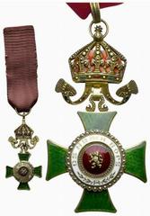 BULGARIA Alexandre I, 1879-1886. Order of St. Alexander (2 badges). Created by Alexander I, Prince of Bulgaria, on December 25th, 1881, and named after the Russian national hero, St. Alexander Newsky.