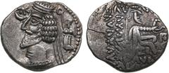 Ancient - Oriental Parthia (Mithradatkart) AR Drachm – Phraatakes (c. 2 BC - 4 AD) Parthia, Phraatakes (c. 2 BC - 4 AD). AR Drachm, 3.78g. 20mm. XF/VF. ND, Mithradatkart. Diademed bust left; behind, N