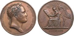 Russian Empire Russian Empire Russia (France) Bronze Medal 1834 - In Memory of Alexander I's Stay in Paris. 1814 37.40g. 40mm. VF+/VF+. Obv,: Portrait of Alexander I facing right, in a laurel wreath, 
