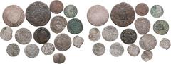 Lots & Collections: World coins and medals Lots & Collections: World coins and medals Collection of European medieval coins (15) Various condition. Lot includes: Poland (Krakow) 6 Grosze (Szóstak) 166