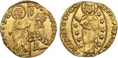 World Coins Italy, Venetian Republic (Venice) AV Zecchino (Sequin) ND – Tomaso Mocenigo, 64th Doge (1414-1423) 3.45g. UNC/UNC. An outstanding, flashy specimen in Mint State with a minor mark on the ed