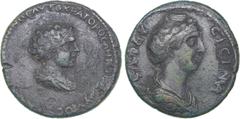 Ancient coins Ancient coins Roman Empire - Cyprus Æ - Diva Faustina Senior, with Galerius Antonius 138 AD 18.64 g. 31mm. F/F Diva Faustina Senior, with Galerius Antoninus. Died AD 140/1 and before AD 