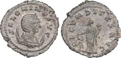 Ancient coins Roman Empire Antoninianus - Salonina (257-259 AD) 3.96 g. 22mm. XF/XF Milano. SALONINA AVG, Bust of Emperor to the right./ FECVNDITAS AVG around, Fecunditas standing left, head right, ho