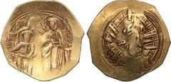Byzantine Byzantine AV Hyperpyron Nomisma - Michael VIII Palaiologos (1261-1282 AD) 4.26 g. 25mm. AU/AU Mint luster. Gold. Constantinople. Half-length figure of the Theotokos, orans, within city walls