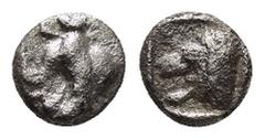 Greek Coins DYNASTS OF LYCIA. Uncertain (Circa 380-370 BC). Obv : Pegasos flying right. Rev : Roaring lion's head left, within incuse square. Weight : 0.44 gr Diameter : 6 mm