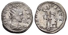 Roman Imperial Coins CLAUDIUS II GOTHICUS.(268-270).Antioch.Antoninianus. Obv : IMP C CLAVDIVS AVG. Radiate, draped and cuirassed bust right. Rev : DIANAE VICTR / H. Diana standing right, drawing arro