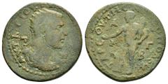 Roman Provincial Coins CILICIA. Tarsos. Maximinus Thrax (235-238). Ae. Obv : AVT K Γ IOY OYH MAΞIMEINOC Π Π. Radiate, cuirassed and draped bust right; seen from behind. Rev : TAPCOY THC MHTPOΠOΛEW A M