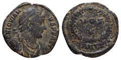 Roman Imperial Coins JOVIAN (363-364).Antioch.Ae. Obv : D N IOVIAN-VS P F AVG. Bust of Jovian, rosette-diademed, draped, cuirassed, right. Rev : VOT/V. Within a wreath. RIC VIII Antioch 231. Condition