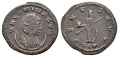 Roman Imperial Coins SALONINA (254-268). Antoninianus.Antioch. Obv : SALONINA AVG. Diademed and draped bust right, on crescent. Rev : VENVS AVG. Venus standing left, holding helmet and spear; shield a