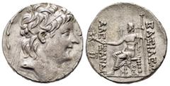 GREEK COINS SELEUKID KINGS of SYRIA. Alexander II Zabinas.(128-122 BC).Antioch on the Orontes.Tetradrachm. Obv : Diademed head right. Rev : ΒΑΣΙΛΕΩΣ ΑΛΕΞΑΝΔΡΟY. Zeus seated left, holding Nike and scep