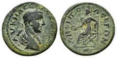 ROMAN PROVINCIALl COINS MACEDON. Amphipolis.Severus Alexander.(222-235).Ae. Obv : ΑΥ Κ Μ Α ϹΕ ΑΛΕΖΑΝΔΡΟϹ. Laureate head right. Rev : AMΦIΠOΛEITΩN. Turreted Tyche seated on throne, left, holding patera