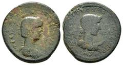 ROMAN PROVINCIALl COINS CILICIA. Anazarbus. Tranquillina.(241-244).Ae. Obv : ϹΑΒΕΙΝΙΑ ΤΡΑΝΚΥΛΛΕΙΝΑ ΑΥΓ. Diademed and draped bust right. Rev : ΑΝΑΖΑΡΒΟΥ ΕΝΔΟΞ ΜΗΤΡΟΠΟΛΕ, ΕΤ ΑΞϹ. Draped bust of Selene i