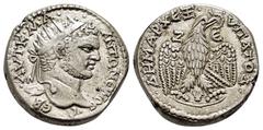 ROMAN PROVINCIALl COINS COMMAGENE .Zeugma. Caracalla.(198-217).Tetradrachm. Obv : AVT K M A ANTΩNЄINOC C-ЄB. Radiate head right. Rev : ΔHMAPX ЄΞ VΠATO Δ. Eagle standing facing, head right, with wings 