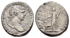 ROMAN PROVINCIALl COINS ARABIA. Bostra. Trajan.(98-117). Tridrachm. Obv : ΑΥΤΟΚΡ ΚΑΙC ΝЄΡ ΤΡΑΙΑΝOC CЄΒ ΓЄΡΜ ΔΑΚ. Laureate head right . Rev : Arabia standing facing, head left, holding branch and bundl