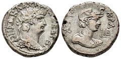 ROMAN PROVINCIALl COINS EGYPT. Alexandria. Nero.(54-68). BI Tetradrachm. Obv : NEPΩ KΛAV KAIΣ ΣΕB ΓEP. Radiate bust of Nero right, wearing aegis. Rev : AVTOKPA / L IB. Draped bust of Alexandria right,