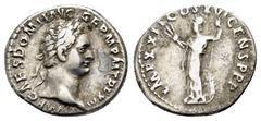 ROMAN IMPERIAL COINS DOMITIAN.(81-96).Rome.Denarius. Obv : IMP CAES DOMIT AVG GERM P M TR P XII. Laureate head right. Rev : IMP XXII COS XVI CENS P P P. Minerva standing left, holding thunderbolt and 