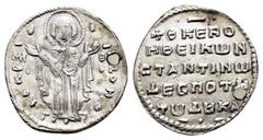 BYZANTINE COINS CONSTANTINE X DUCAS.(1059-1067). 2/3 Miliaresion. Constantinople. Obv : + ӨKЄ BOHӨЄI / MHP - ΘV. The Virgin Mary standing facing, orans; wedge to upper left and right. Rev : + ӨKЄ BO /