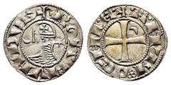 MEDIEVAL and WORLD COINS CRUSADERS.Antioch.Bohemund III.(1162-1201).BI Denier. Obv : +BOAMVNDVS. Profile bust with crescent left and star right. Rev : +ANTIOCHIA. Small cross with crescent in first an