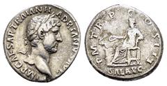 ROMAN IMPERIAL COINS HADRIAN.(117-138).Rome.Denarius. Obv : IMP CAESAR TRAIAN HADRIANVS AVG. Head of Hadrian, laureate, right. Rev : P M TR P COS III // SAL AVG (in exergue). Salus seated left, holdin