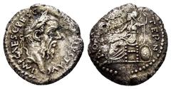 ROMAN IMPERIAL COINS PESCENNIUS NIGER.(193-194).Antioch.Denarius. Obv : IMP CAES C PESC NIGER IV[...]. Laureate head right. Rev : ROMAE AETERN. Roma seated left, holding victory and spear; shield on g