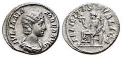 ROMAN IMPERIAL COINS JULIA MAMAEA.(222-235).Rome.Denarius. Obv : IVLIA MAMAEA AVG. Draped bust right, wearing diadem. Rev : FELICITAS PVBLICA. Felicitas seated left, holding caduceus and cornucopiae. 