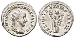 ROMAN IMPERIAL COINS GORDIAN III.(238-244). Rome.Antoninianus. Obv : IMP GORDIANVS PIVS FEL AVG. Radiate draped cuirassed bust right. Rev : FELICITAS TEMPORVM. Felicitas, draped, standing left, holdin