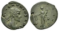 ROMAN IMPERIAL COINS CLAUDIUS II GOTHICUS.(268-270).Rome.Antoninianus. Obv : IMP CLAVDIVS AVG. Radiate draped bust right. Rev: LAETITIA AVG. Laetitia, draped, standing left, holding wreath in right ha
