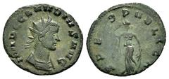 ROMAN IMPERIAL COINS CLAUDIUS II GOTHICUS.(268-270).Mediolanum.Antoninianus. Obv : IMP C CLAVDIVS AVG. Radiate, draped and cuirassed bust right. Rev : SPES PVBLICA. Spes, draped, walking left, holding