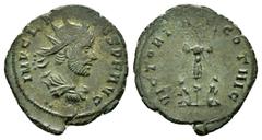 ROMAN IMPERIAL COINS CLAUDIUS II GOTHICUS.(268-270). Cyzicus.Antoninianus. Obv : IMP C M AVR CLAVDIVS AVG. Radiate, draped and cuirassed bust right; two pellets below. Rev : VICTORIAE GOTHIC / SPQR. T