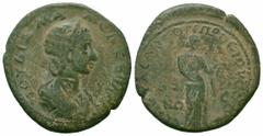 Roman Provincial Coins CILICIA. Seleucia ad Calycadnum.Julia Mamaea.222-235 AD.AE Bronze Obverse : ΙΟΥΛΙΑ ΜΑΜƐΑ ϹƐΒΑϹΤΗ; diademed and draped bust of Julia Mamaea, right Reverence : ϹƐΛƐΥΚƐΩΝ ΤΩΝ ΠΡΟϹ 