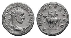 Roman Imperial Coins TRAJAN DECIUS.249-251 AD.Rome mint. AR Antoninianus.IMP C M Q TRAIANVS DECIVS AVG, Bust of Trajan Decius, radiate, draped, cuirassed, right | Bust of Trajan Decius, laureate, drap