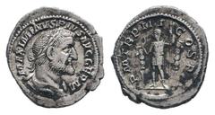 Roman Imperial Coins MAXIMINUS THRAX .235-238 AD.Rome mint.AR Denarius.MAXIMINVS PIVS AVG GERM, Laureate, draped and cuirassed bust right / P M TR P III COS P P, Emperor standing left with spear, flan