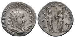 Roman Coins TRAJANUS DECIUS (249-251). Antoninianus. Rome.IMP C M Q TRAIANVS DECIVS AVG, Bust of Trajan Decius, laureate, draped, cuirassed, right / PANNONIAE: The two Pannoniae, both veiled, draped, 