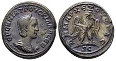 Roman Provincial Coins SYRIA, Seleucis and Pieria. Antioch. Herennia Etruscilla. (249-251). Tetradrachm. Obv : ƐΡƐΝΝΙΑ ΤΡΟΥϹΚΙΛΛΑ ϹƐΒ. Diademed and draped bust of Etruscilla, right, on crescent; five 