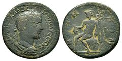 Roman Provincial Coins PISIDIA, Baris. Volusian.(251-253). Ae. Obv : ΟΥƐΙΒ ΓΑΛΛΟϹ Λ ΟΥΟΛΟΥϹϹΙΟϹ Ϲ. Laureate, draped and cuirassed bust of Volusian, right, seen from rear. Rev : ΒΑΡΗΝΩΝ. Hermes seated 