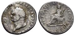 Roman Coins TITUS (79-81).Rome.Denarius. Obv : IMP TITVS CAES VESPASIAN AVG P M. Head of Titus, laureate, right. Rev : TR P IX IMP XV COS VIII P P. Woman captive, left, seated back to back with male c